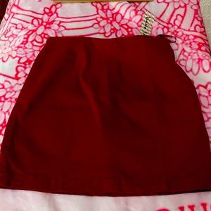 Red denim Jean skirt